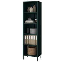 BÜCHERREGAL Metall CLIEN 5 Ebenen 180x50x35cm Dunkelgrün - Dunkelgrün, Metall (50/180/35cm) - DELUKE