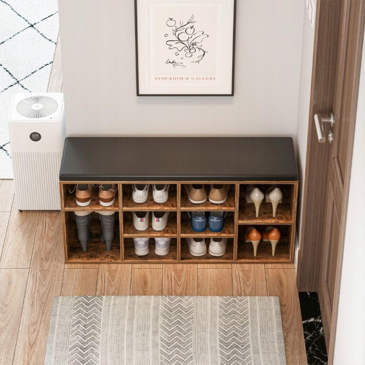 SCHUHSCHRANK, braun 104/30/48 cm - Braun, Holzwerkstoff (104/48/30cm)