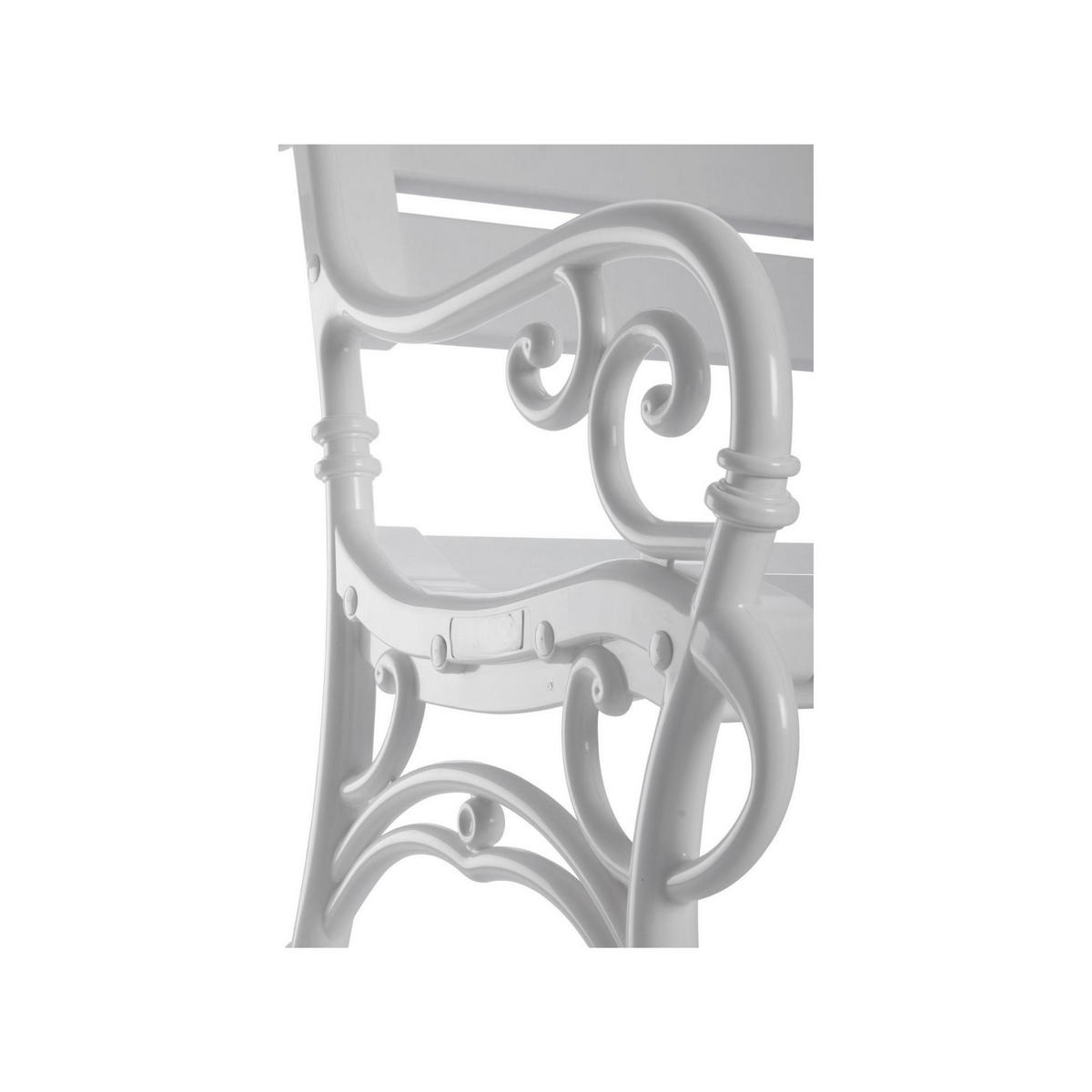 GARTENBANK Curacao 2 Sitzer Weiß 85 x 115 x 60 cm Witterungskunststoff & UV Beständiger Kunststoff - Weiß, Kunststoff (115/85/60cm) - PROREGAL