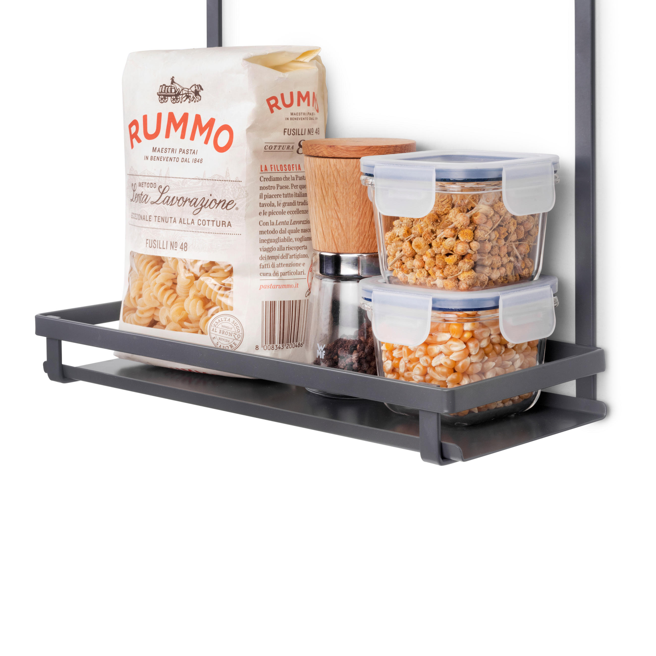 Thumbnail - Emuca Regal, Anthrazit, Metall, 32.6x28x12.9 cm, Küchen, Küchenmöbel, Küchenregale