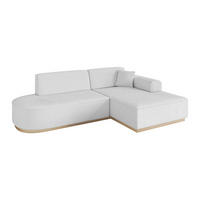 ECKSOFA Ottomane Rechts IREA-L1 - 232x165x80 cm Weiß - Weiß, Holzwerkstoff/Textil (232/165cm) - ALTDECOR