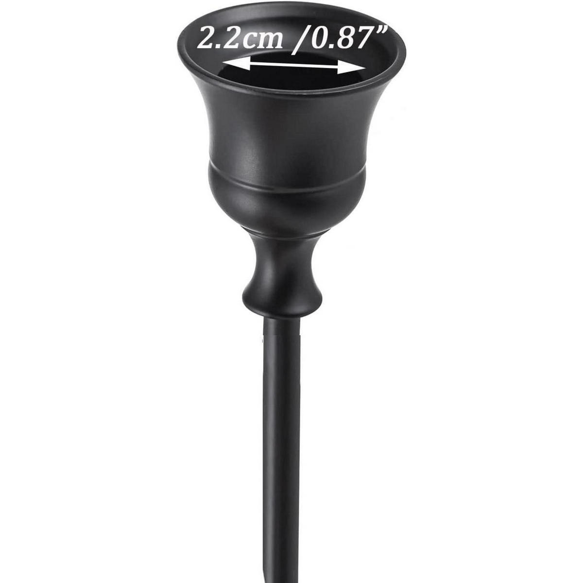 KERZENSTÄNDER 3er Set Metall Schwarz 15/19/24cm - Schwarz, Metall (6.8/23.5/6.8cm)