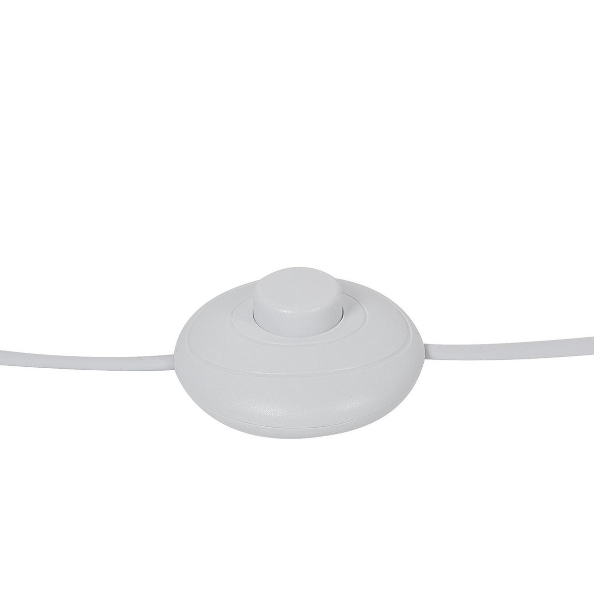 STEHLAMPE Weiß Krios - Weiß, Textil (36/36/160cm) - Beliani