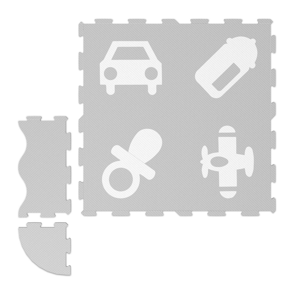 24-DIELNA puzzle mat - viacfarebná, textil (60/60cm) - Relaxdays