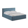 POLSTERBETT mit Bettkasten und Lattenrost 180x228 Blau - Blau/Blaugrau, Kunststoff/Textil (160/200cm) - Makamii