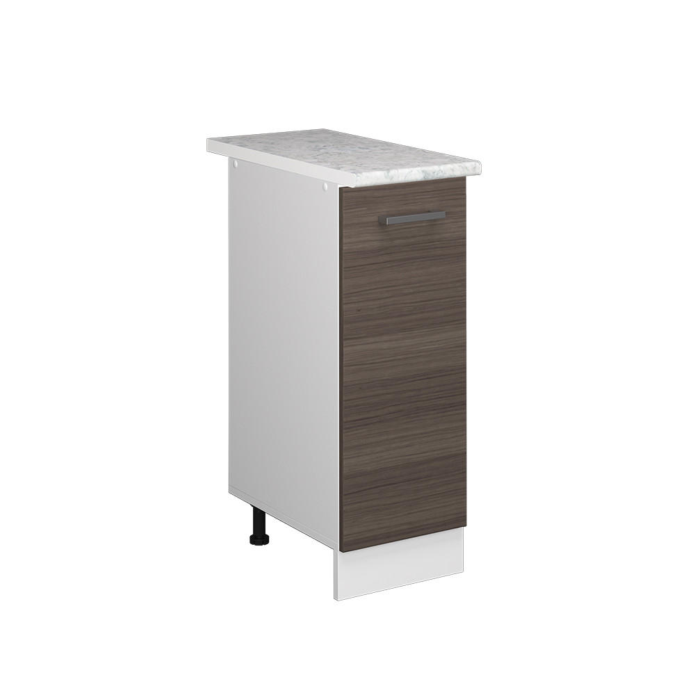 APOTHEKERSCHRANK R-Line Grau 30 cm, AP Marmor - Weiß/Braun, Holzwerkstoff (30/81.6/60cm) - Vicco