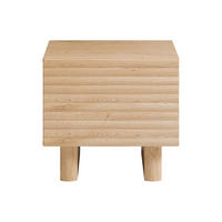 NACHTTISCH - 50 cm x 36.8 cm - Holz, Platte - Naturfarben Hell - LUDIMA - Naturfarben, Holz (50/46.1/36.8cm) - Vente-Unique