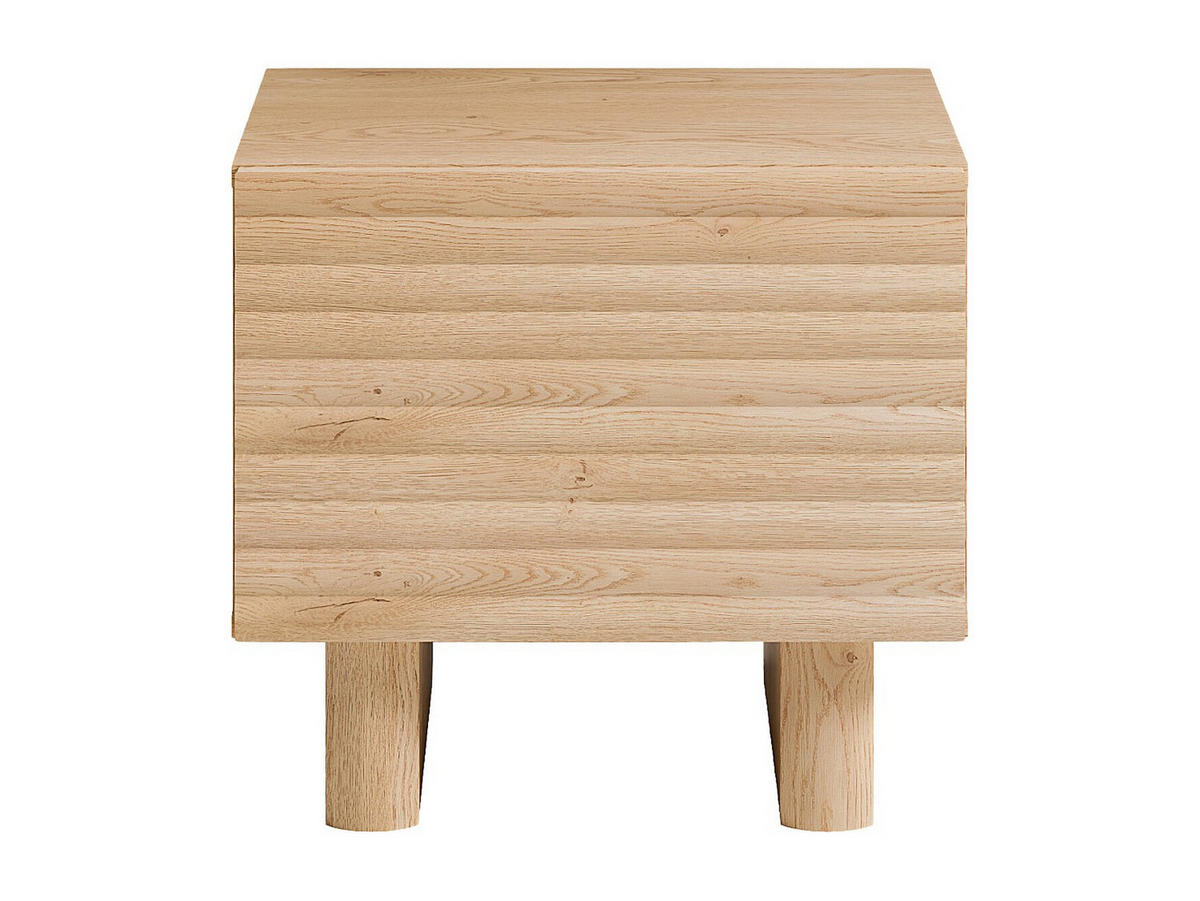 NACHTTISCH mit 1 Tür - MDF - Holzfarben - LUDIMA - Naturfarben, Holz (50/46.1/36.8cm) - Vente-Unique