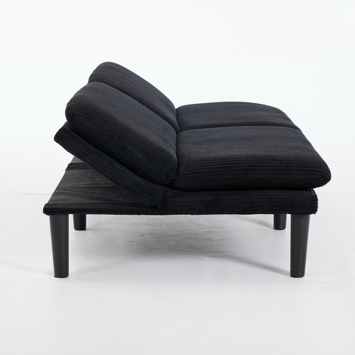 SCHLAFSOFA 167/43/67 cm in Schwarz Cord - Schwarz, Textil (86/67/168cm) - Oxeza