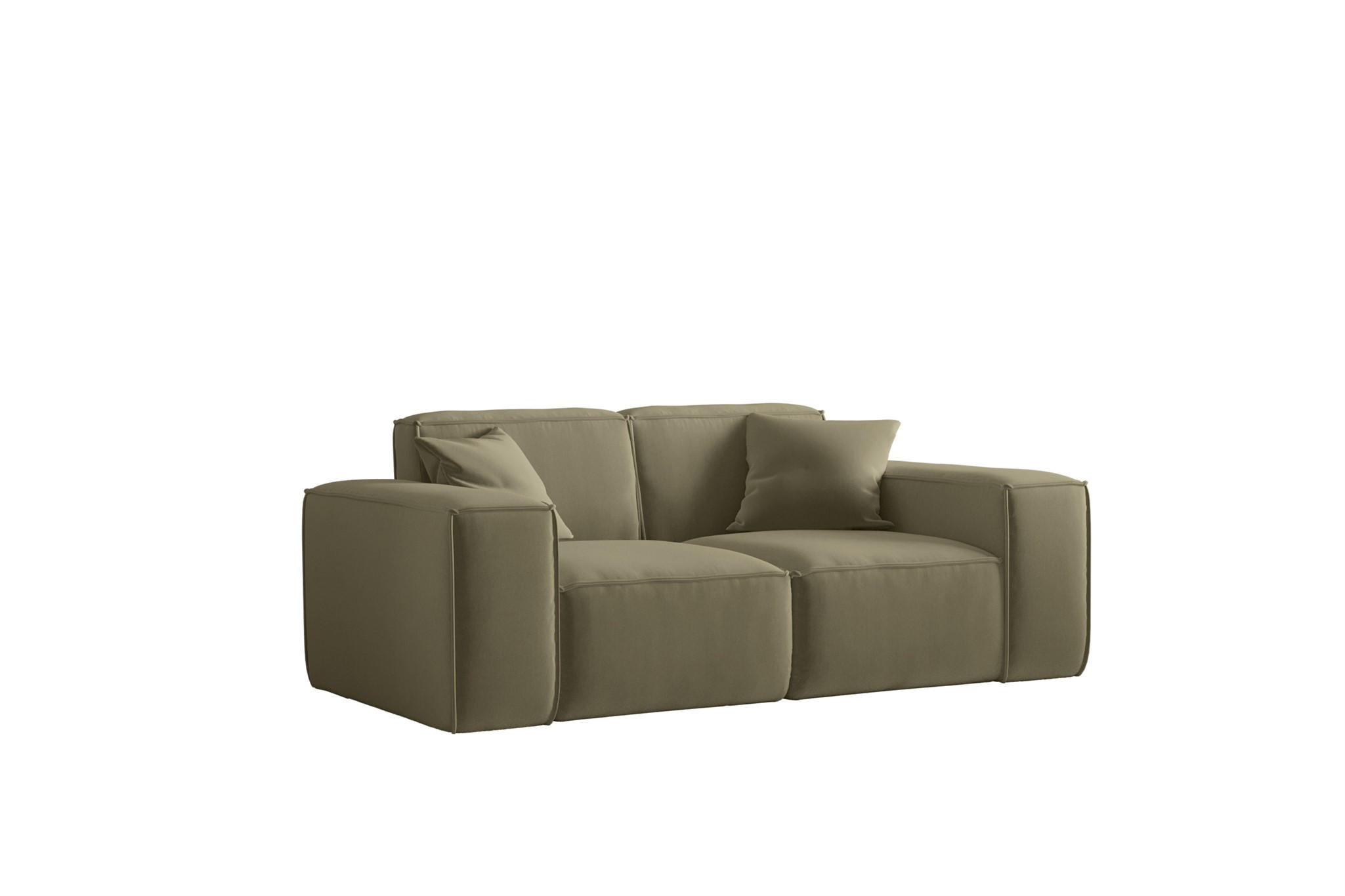 SOFA Celes Premium 2-sitzer Opera Velvet - Olivgrün, Holzwerkstoff/Textil (186/73/88cm) - Fun Möbel