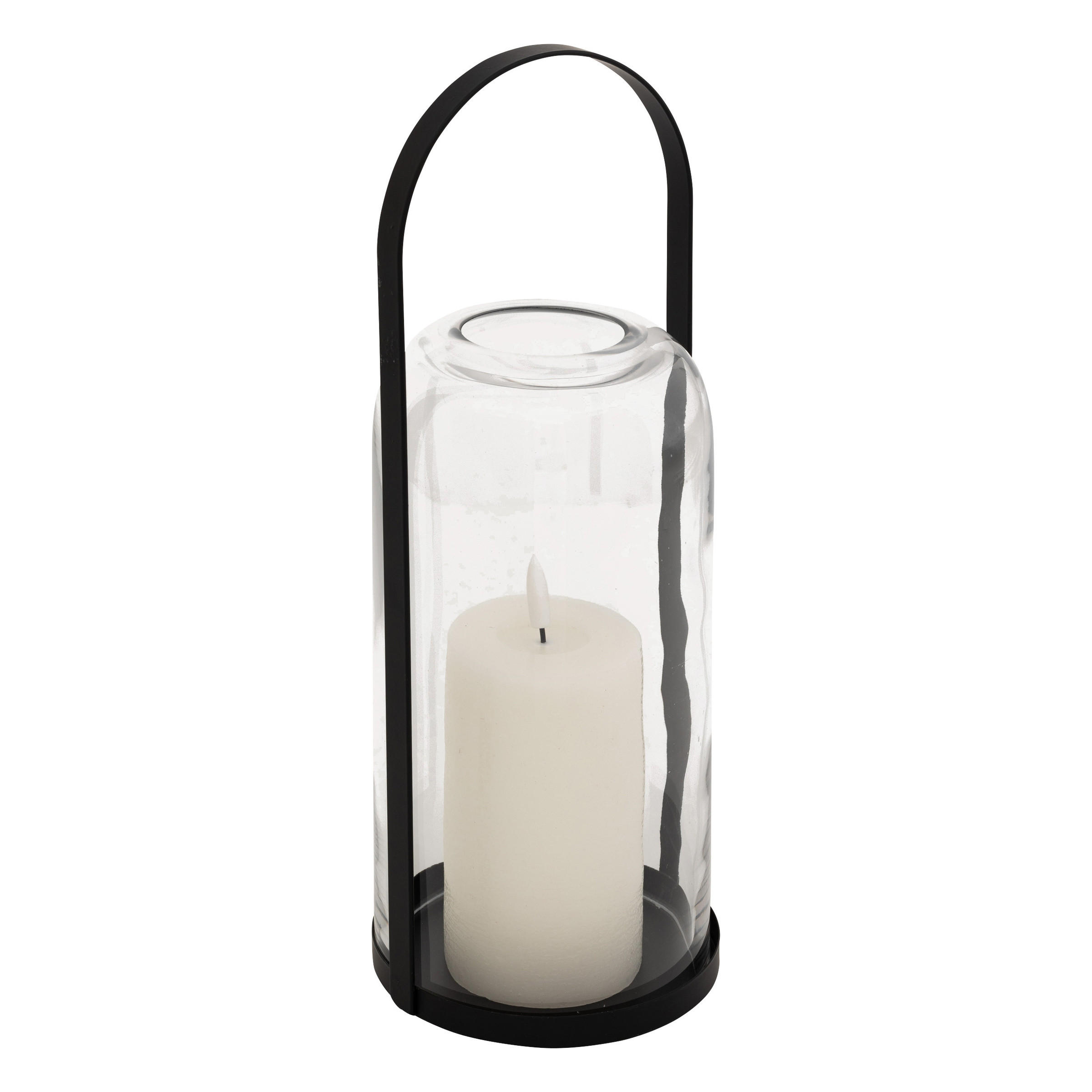 LED-LATERNE Jako 35 cm - Schwarz, Glas (13/13/35cm) - Atmosphera Createur d´interieur