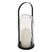 LED-LATERNE Jako 35 cm - Schwarz, Glas (13/13/35cm) - Atmosphera Createur d´interieur