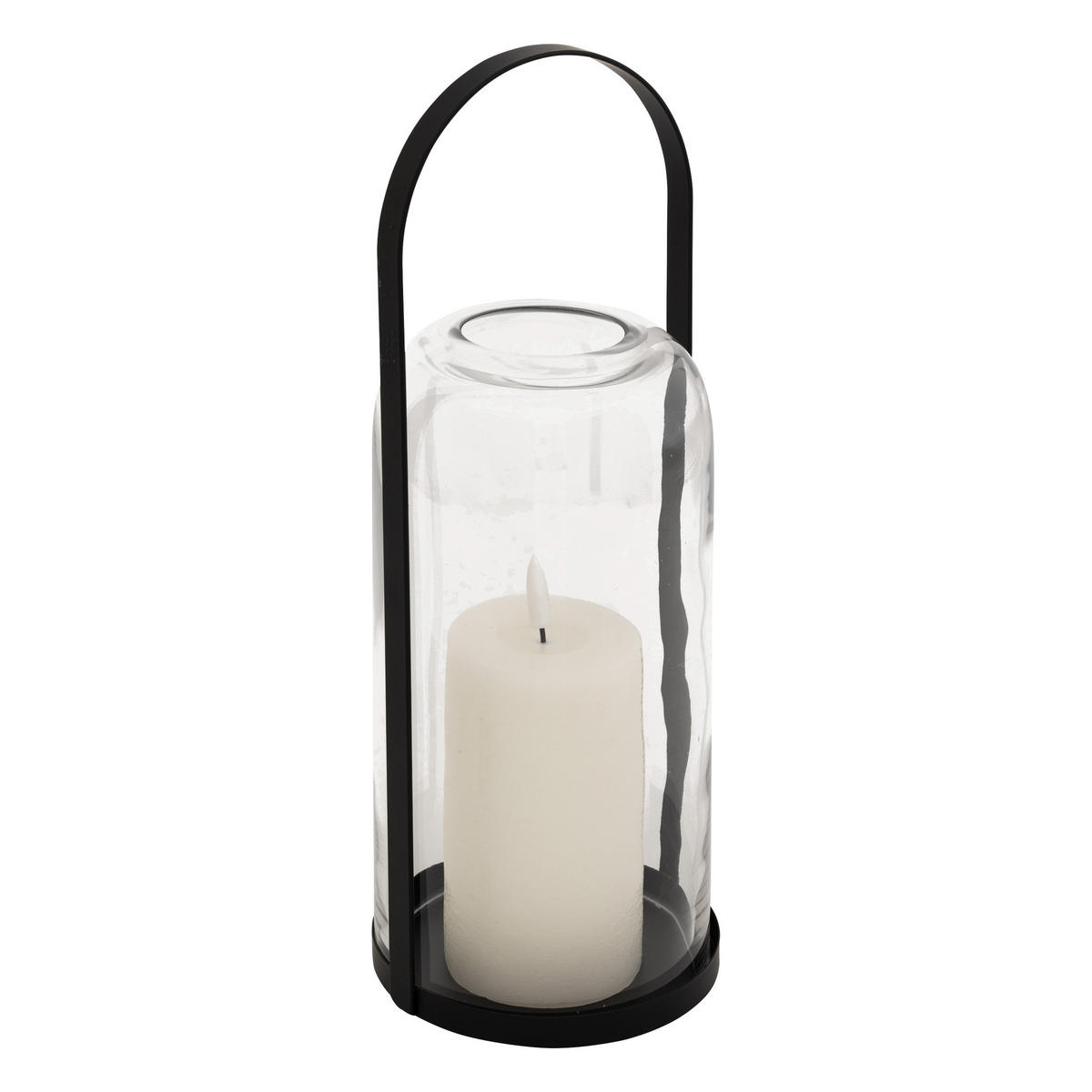 LED-LATERNE Jako 35 cm - Schwarz, Glas (13/13/35cm) - Atmosphera Createur d´interieur
