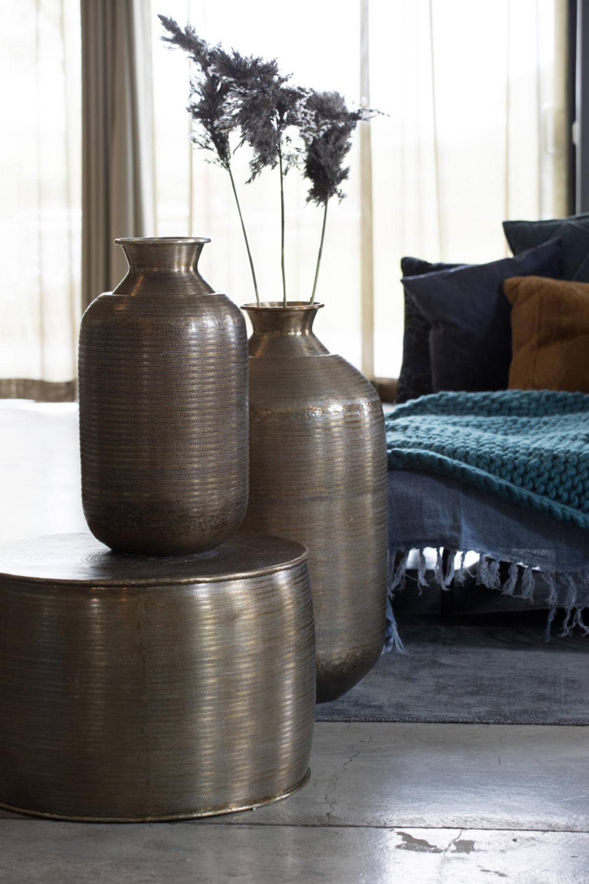 VASE Perroy Bronze Ø39/78 cm - Bronzefarben, Metall (78cm) - Light & Living