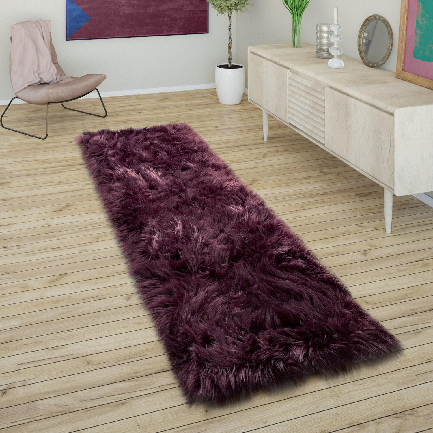 HOCHFLORTEPPICH 80/150 cm Playa 960 - Lila, Textil (80/150cm) - Paco Home