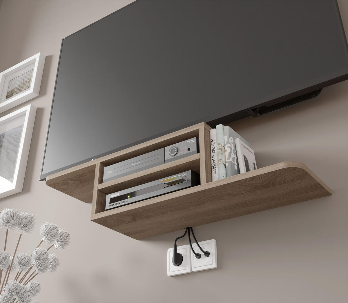TV LOWBOARD Sonoma Eiche 90/20/22 - Sonoma Eiche, Holzwerkstoff (90/20/22cm) - RAUMHIRSCH FURNITURE