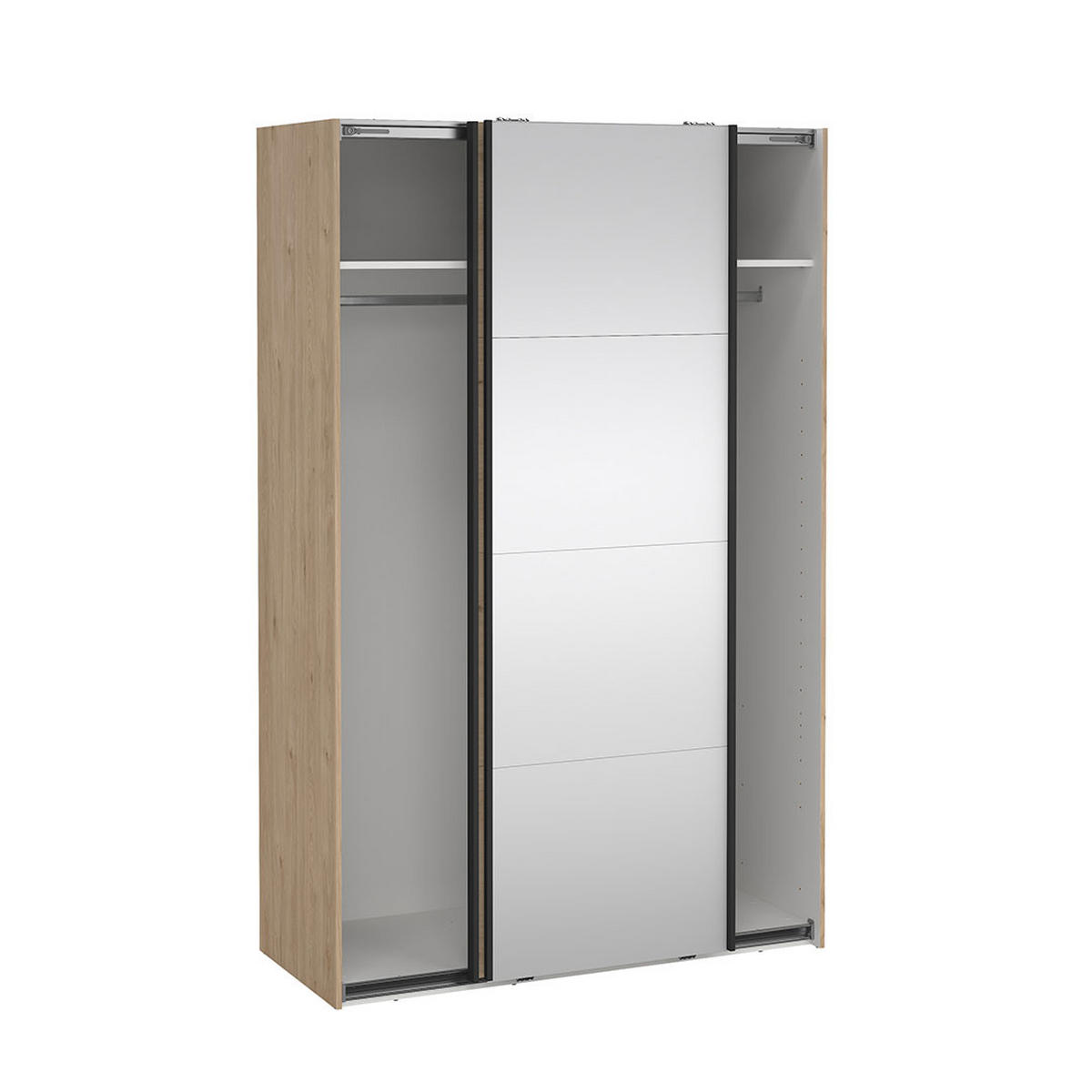SCHIEBETÜRENSCHRANK, Bergamo, Eiche, Holzwerkstoff, 139 x 67 x 221 cm - Eichefarben, Holzwerkstoff (139/221/67cm) - ebuy24