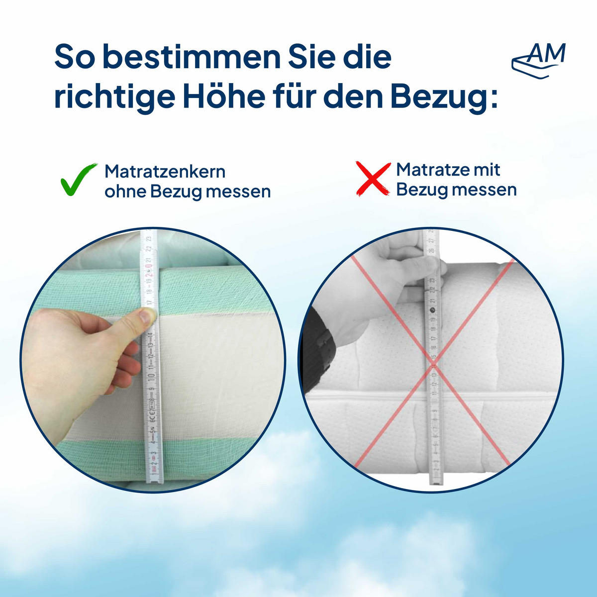 MATRATZENBEZUG Tencel 100/200cm für 14cm Kernhöhe - Weiß, Textil (100/200cm) - AM Qualitätsmatratzen