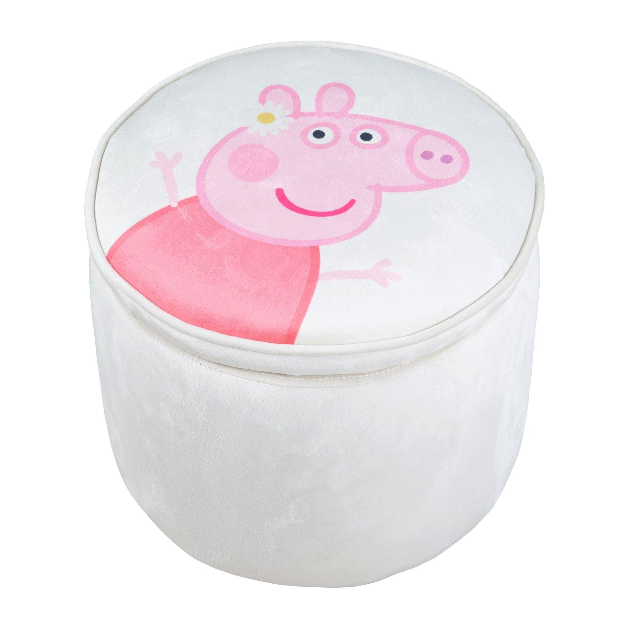 KINDERHOCKER RUND Peppa Pig - Beige, Holzwerkstoff/Textil (33/27/33cm) - Roba