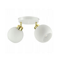 DECKENLEUCHTE GOLDGLAS - Goldfarben/Weiß, Glas/Metall (32/32/23cm) - kiki design