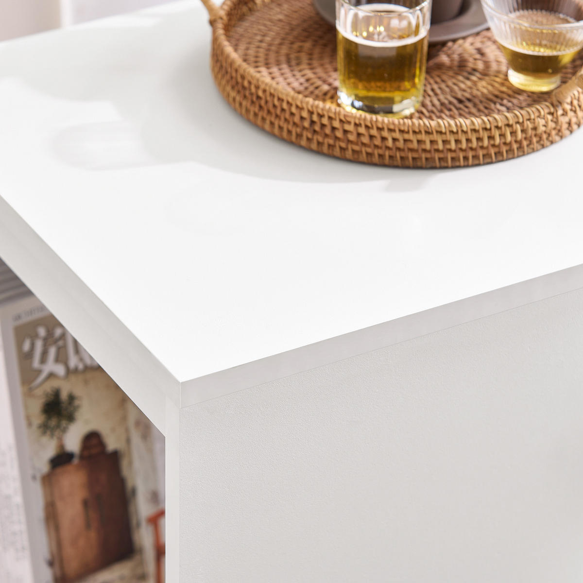 AKTENSCHRANK Weiß - Weiß, Glas/Holzwerkstoff (35/61/75cm) - SoBuy