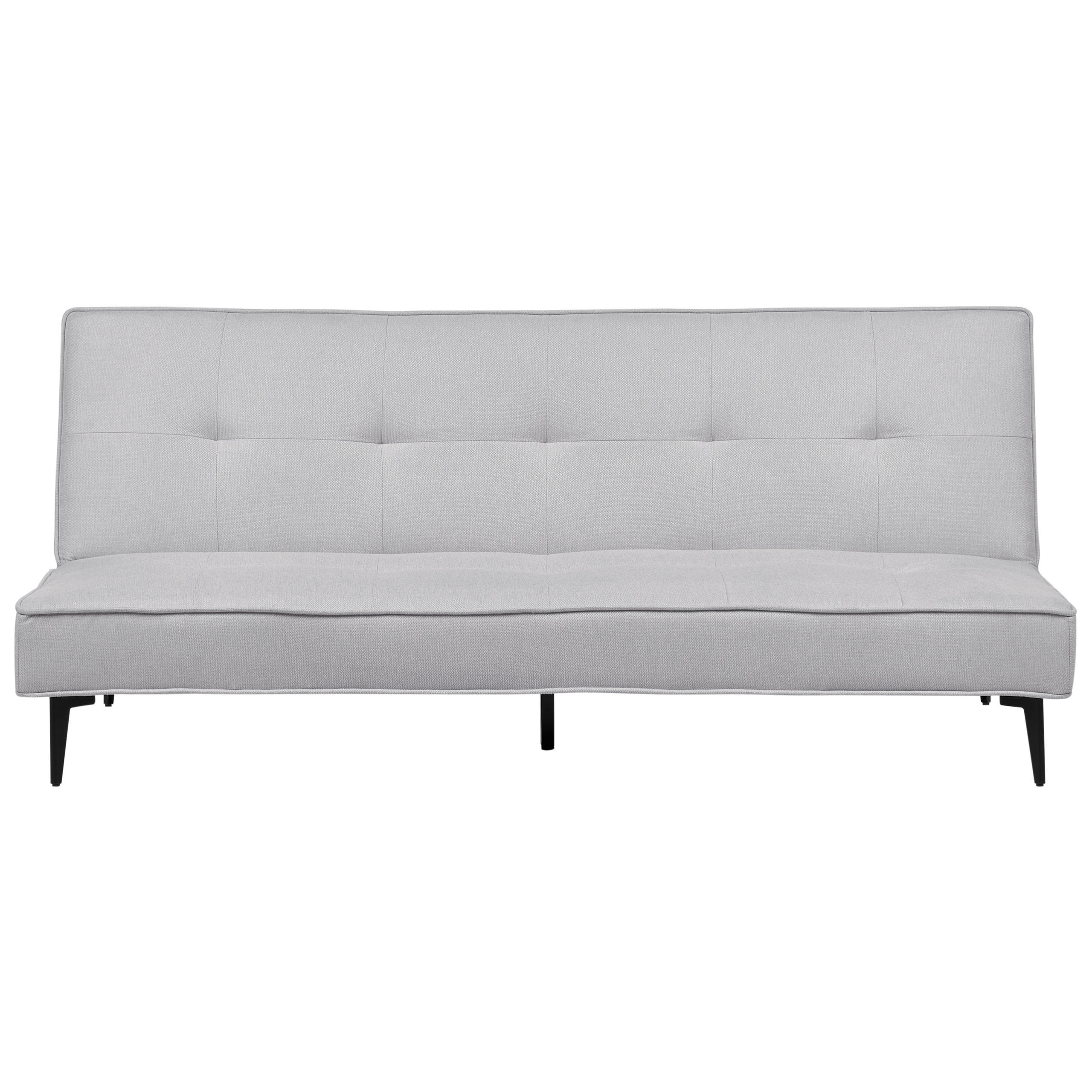 3-SITZER-SCHLAFSOFA hellgrau/schwarz Essvik - Hellgrau/Schwarz, Textil (191/83/90cm) - Beliani