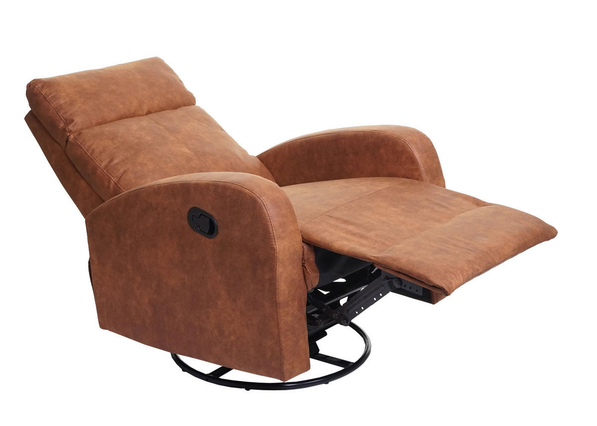 FERNSEHSESSEL PREMIUM Rehbraun - Hellbraun, Textil (75/100/96cm) - MCW