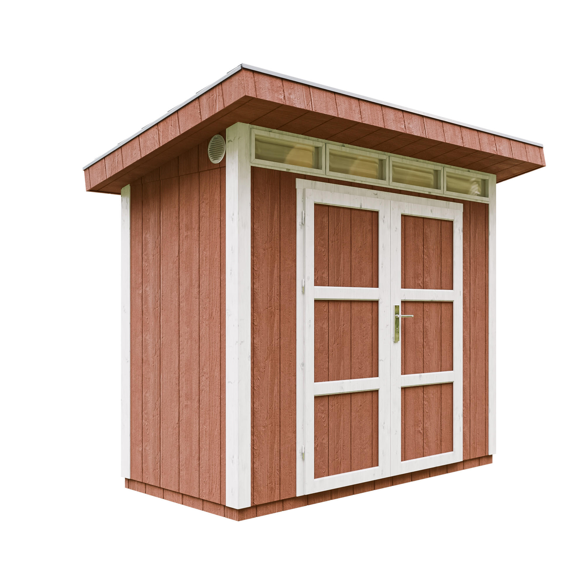 Timbela Holz-Gartenhaus Dunkelrot 294x239x161 cm