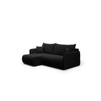 ECKSOFA Calgary - Schwarz, Holzwerkstoff/Textil (207/148cm) - Fun Möbel
