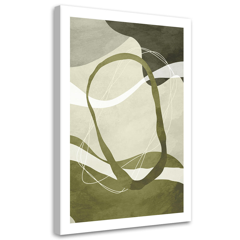 WANDBILD boho abstraktion grün - Grün, Textil (40/60cm) - Feeby