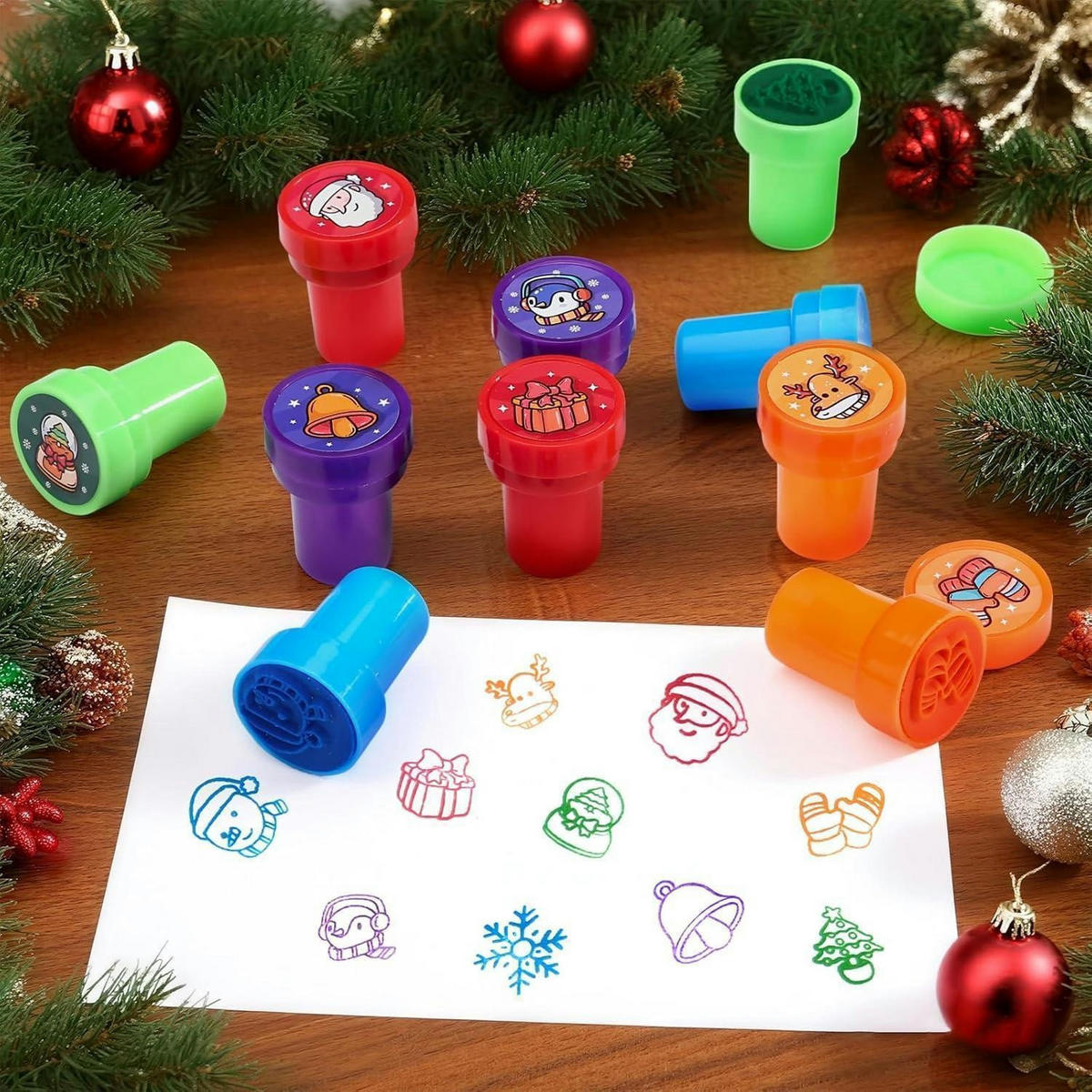 STEMPELSET Kinder Weihnachten 10 Stück - Multicolor, Kunststoff (1/1/1cm)