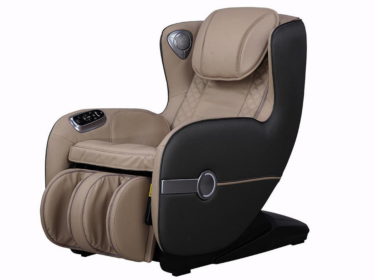 MASSAGESESSEL mit LEDs & Bluetooth - Kunstleder - Beige - KASOU - Braun, Leder (68/99/104cm) - Vente-Unique
