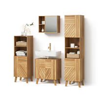 KOMPLET KOPALNIŠKEGA POHIŠTVA Olona, Bambus, 4-delni - naravne barve, leseni material (60/65/36cm) - Livinity®