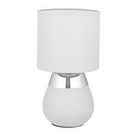 TISCHLAMPE - Grau, Kunststoff/Textil (18/18/32cm) - Relaxdays