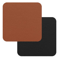 FLEXIMATS Untersetzer, 4er Set, 10x10cm, Cognac/Schwarz - Multicolor, Textil (10/10cm) - Freeform