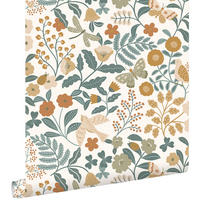 TAPETE Blumen und Vögel 53 cm x 10.05 m - Weiß, Papier (53/0.1cm) - ESTAhome