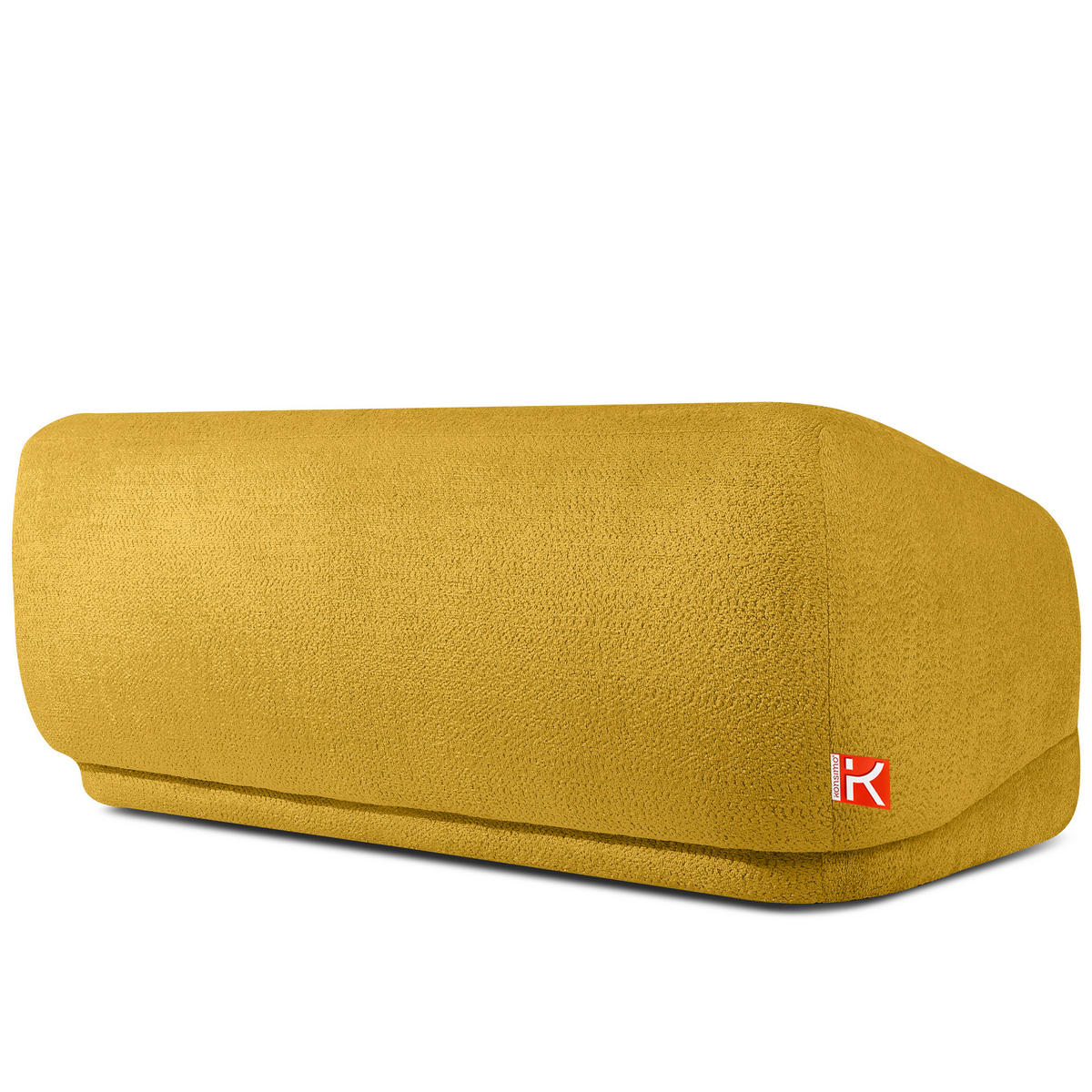 EINZELSOFA VIRA, Gelb, Chenille - Gelb/Schwarz, Holz/Holzwerkstoff (210/84/100cm) - KONSIMO®