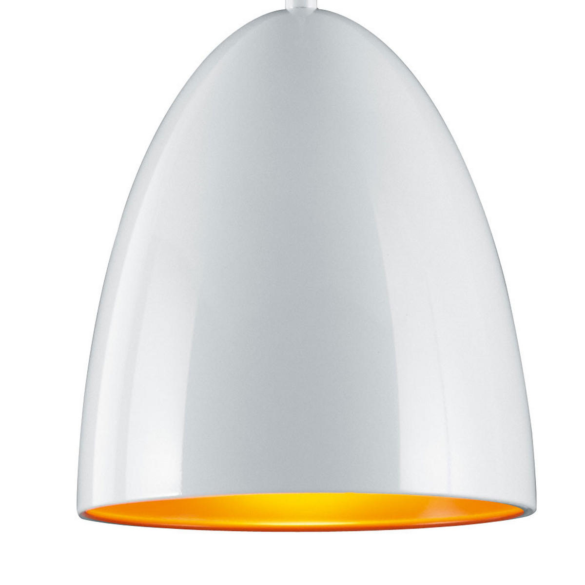 LED HÄNGELEUCHTE Metall Weiß Orange - Weiß, Metall (19/19/130cm)