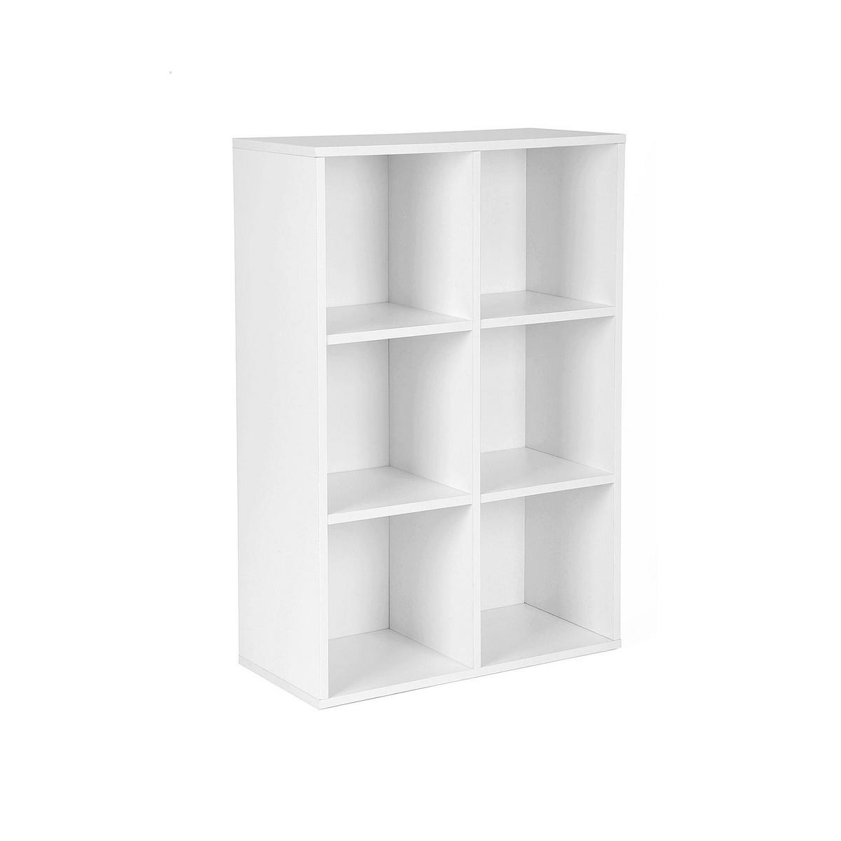 BÜCHERREGAL WÜRFELREGAL - Weiß, Holzwerkstoff (30/31/65.5cm) - Hansiro
