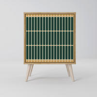 SIDEBOARD ILUSION GATE, Eichefarben, 57,5x42x77,5 cm, Schräge Buchenholzfüße - Eichefarben/Buchefarben, Holzwerkstoff/Buchenholz (57.5/77.5/42cm) - SpaceRebels