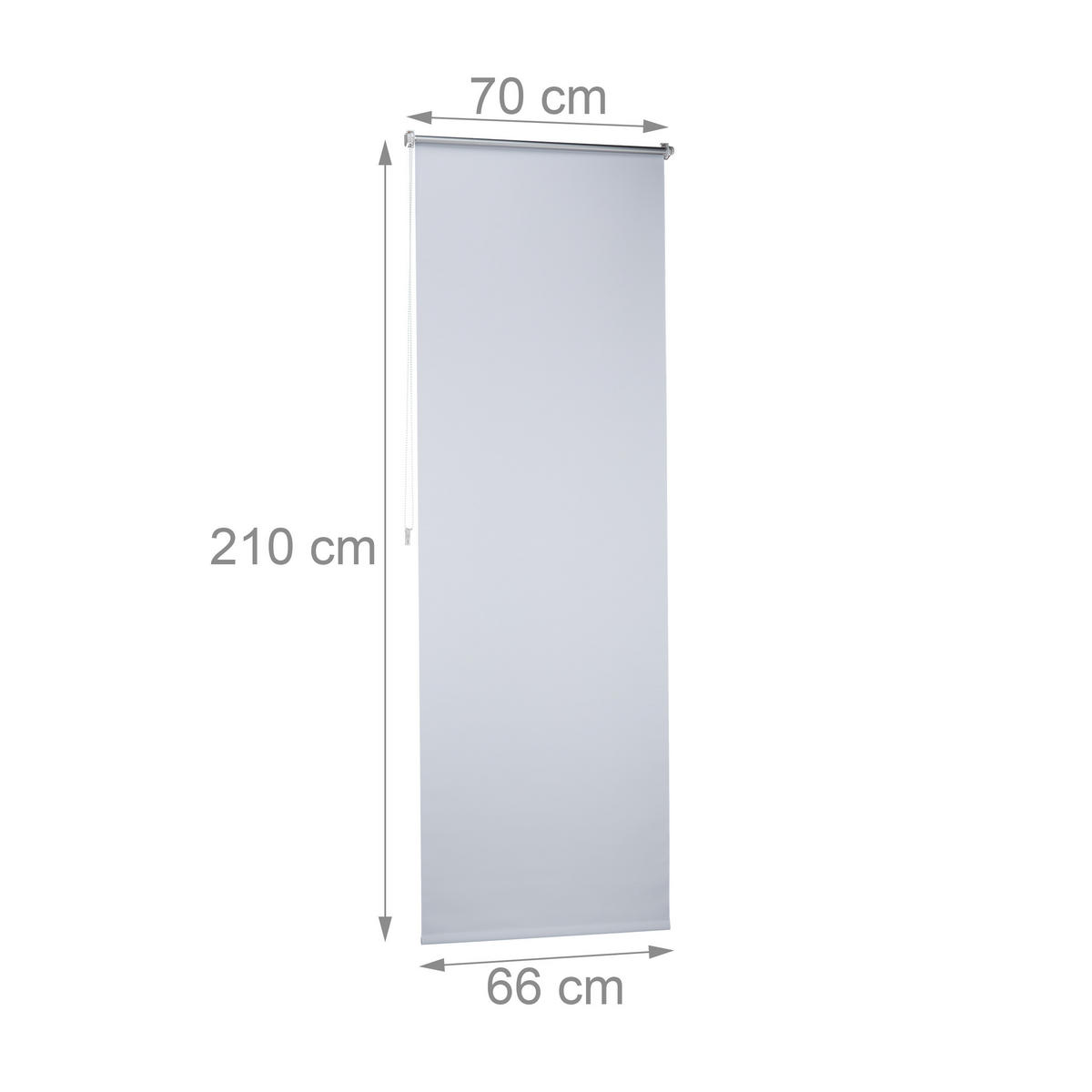 VERDUNKLUNGSROLLO - Weiß, Kunststoff/Textil (70/210/3.5cm) - Relaxdays