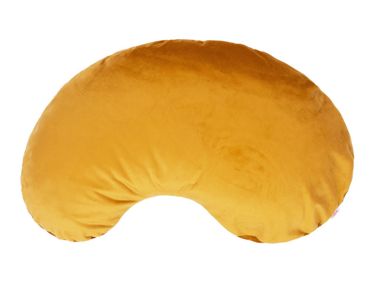 XL-KISSEN-BOHNE Samt&Sonders curry-senf 70/45 cm - Currygelb, Textil (45/70cm) - beties Heimtextil