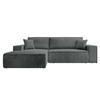 ECKSOFA Farese Grau Cordbezug - Schwarz/Grau, Kunststoff/Textil (267/167cm) - Selsey