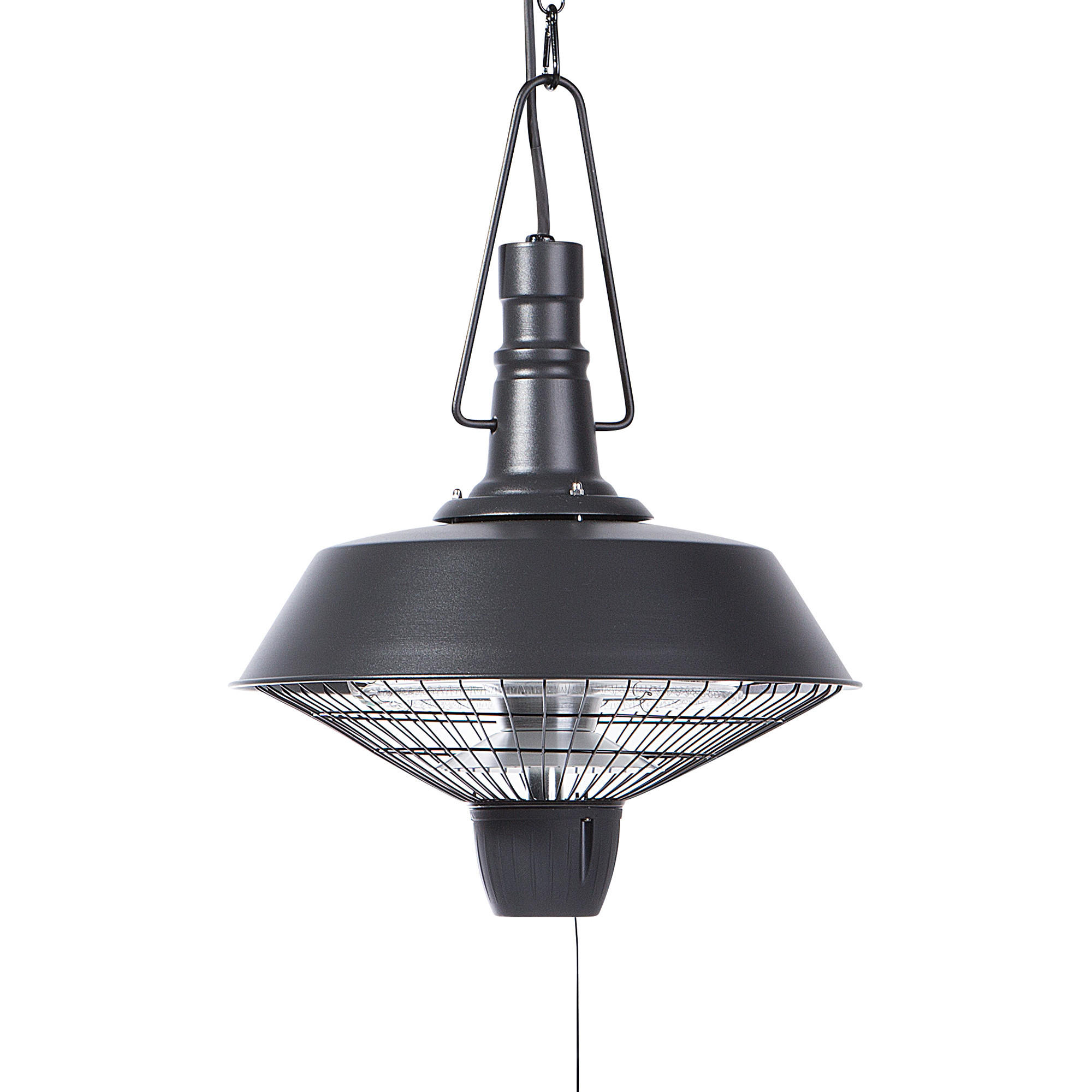 TERRASSENSTRAHLER Schwarz Amiata - Schwarz, Metall (36/49/36cm) - Beliani