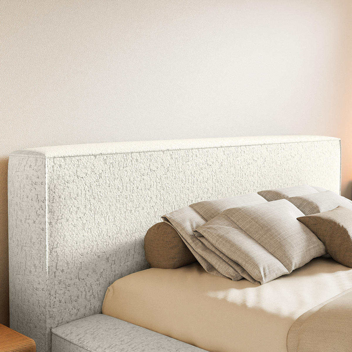 POLSTERBETT Mummo Premium 160x200 cm, Weiß - Weiß, Textil (200/160cm) - Fedve