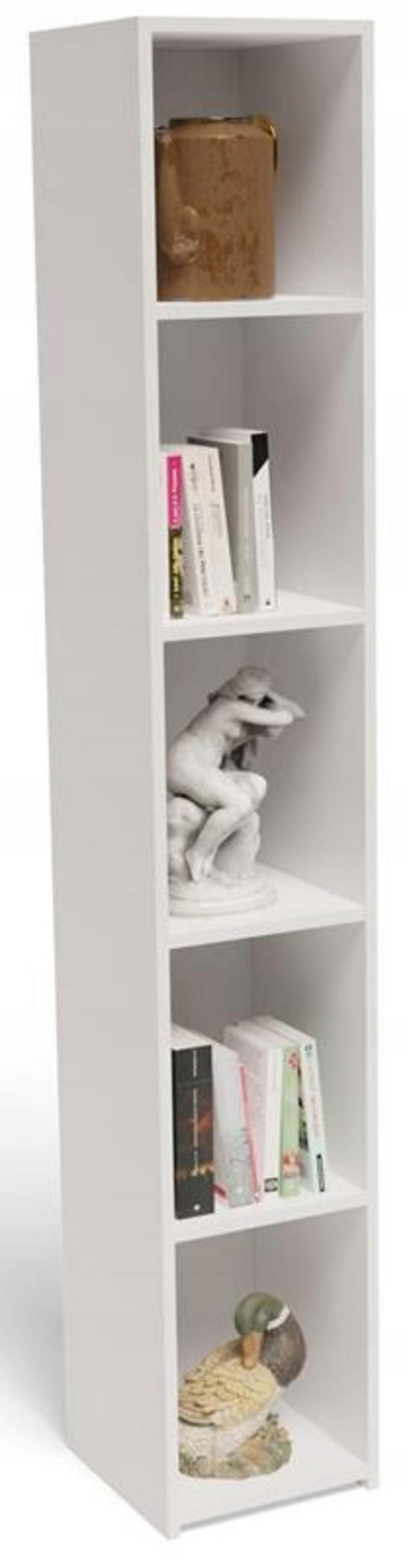 BÜCHERREGAL 180 EX3 Weiß 30/30/180 cm - Weiß, Holzwerkstoff (30/180/30cm) - Matkam Möbel