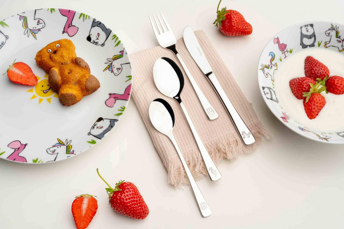 KINDERBESTECK Bambini silber 4-tlg. - Silberfarben, Metall - Leonardo Living