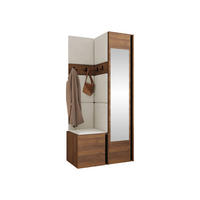 GARDEROBEN-SET Orion XXV - Beige/Nussbaumfarben, Holzwerkstoff/Kunststoff (82/186/46cm) - MIRJAN24