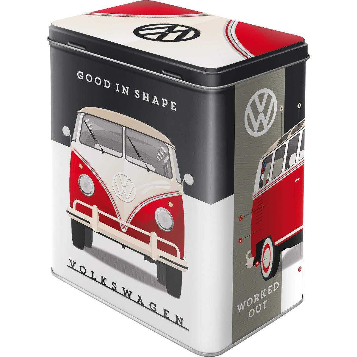 VORRATSDOSE L Volkswagen VW Good in Shape - Multicolor, Metall (14/20/10cm) - Nostalgic-Art