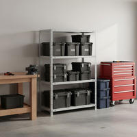 SCHRAUBREGAL PANDA MID | HxBxT 150x110x40cm | 4 Fachböden | Fachlast 90kg | Grau - Grau, Metall (110/150/40cm) - PROREGAL